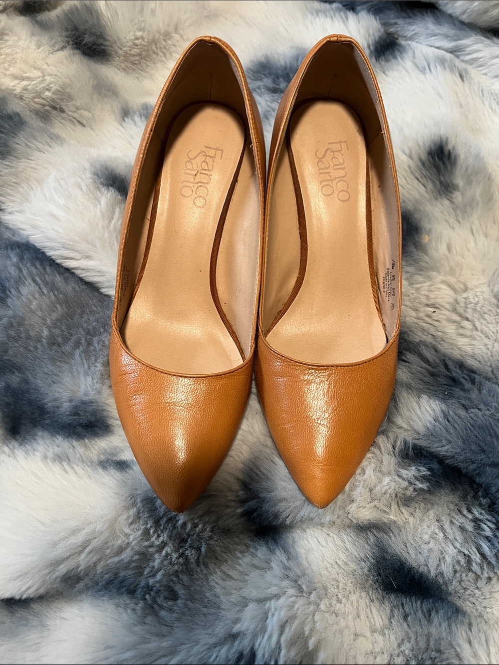 Franco Sarto Cognac Pointed Toe wedges